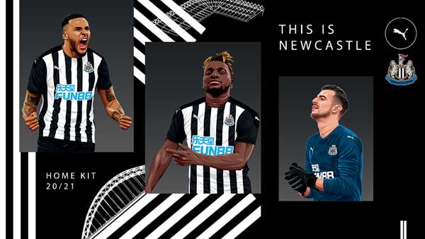 Newcastle United Newcastle United and 2020/21 home kit